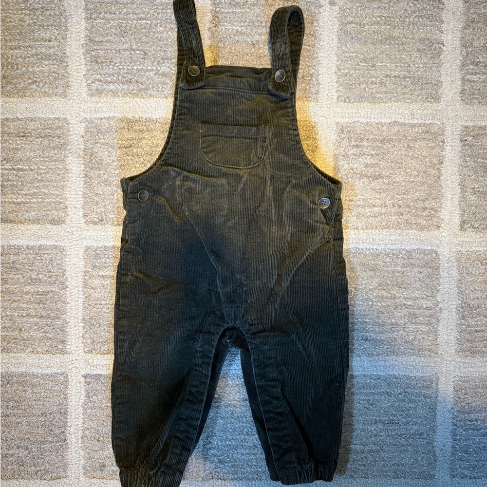 Rylee + Cru Charcoal Corduroy Overalls
